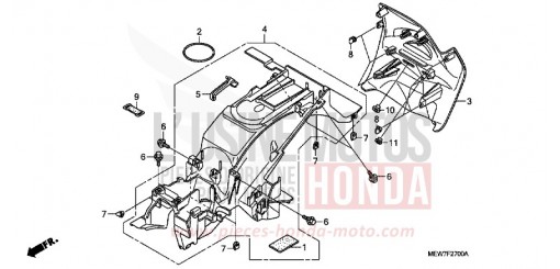 GARDE-BOUE ARRIERE NT700VA6 de 2006
